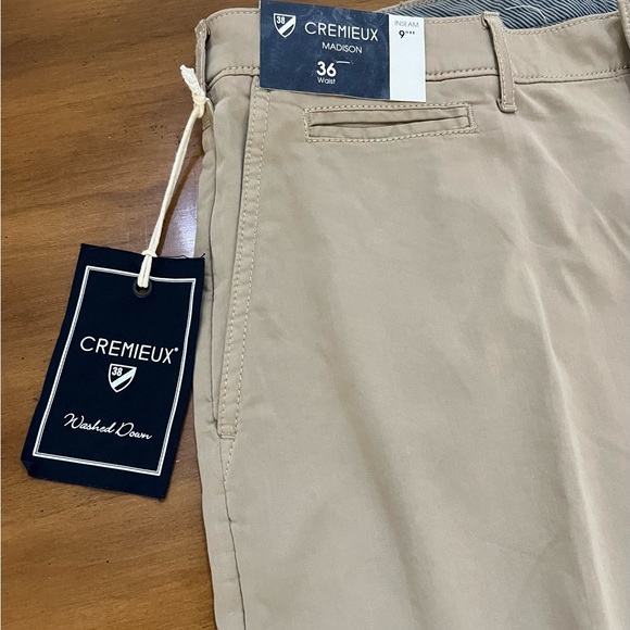 Men’s Flat Front Cremieux Madison Gold Shorts - Picture 5 of 5